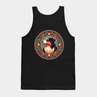 Aussie Dog  - Australian Shepherd - Art Nouveau Style Tank Top